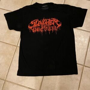 Black T-Shirt with Red Graphic